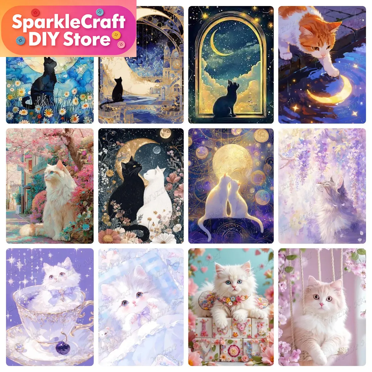 Home Improvement Diy - Tier Katze Mond Diamant-Malerei-Set 5D DIY