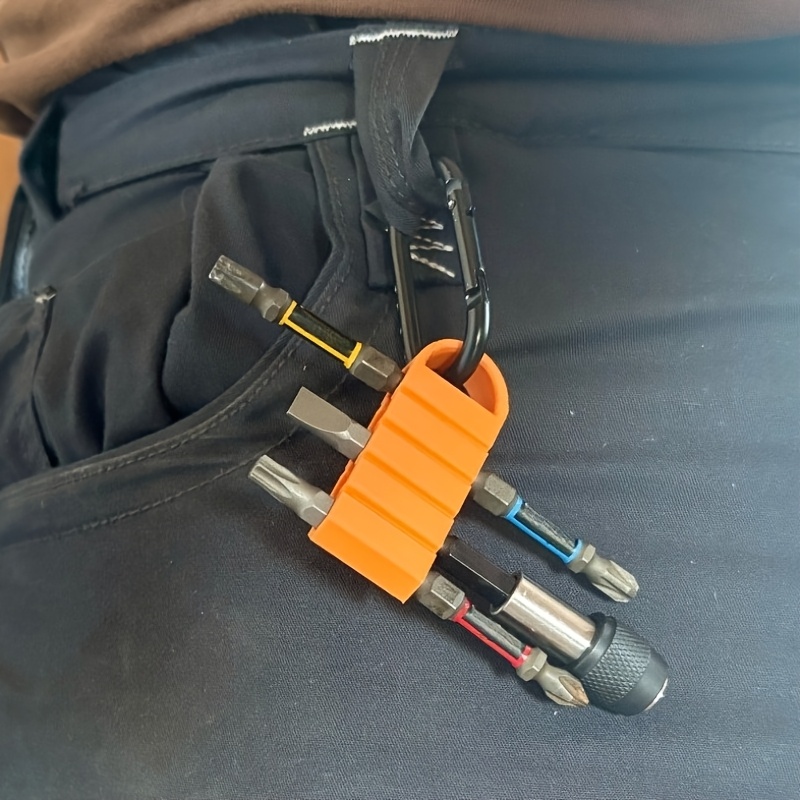 Home Improvement Handyman - Robuster Arbeitshosen-Bithalter Karabinerhaken Multifunktionaler Bit-Clip Heimwerker-Werkzeugtasche