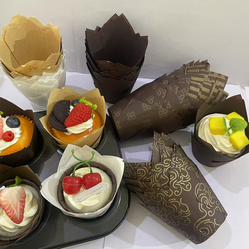Home Improvement House - 50 Stück/100 Stück/200 Stück Tulpen-Kuchenpapierförmchen, hitzebeständige