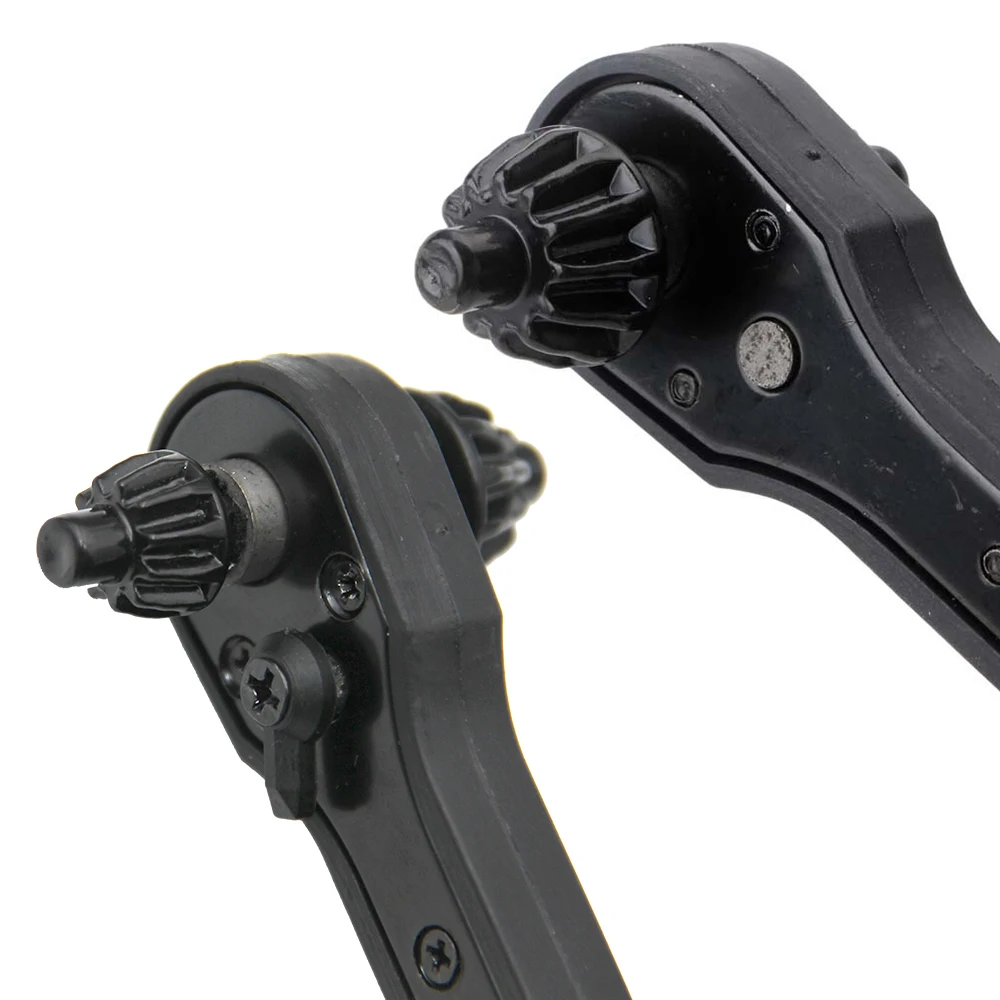 Home Improvement Services - Schwarzer Zwei-in-Eins-Ratschenschlüssel für Bohrfutter, Dual-Use 12,8mm/17,2mm