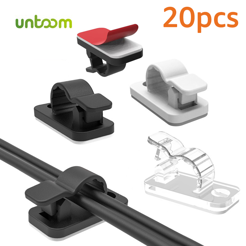 Wall Anchor Plastic - Untoom 20 Stück Kabel-Organizer-Clips, Kabelmanagement, Kabelmanager,