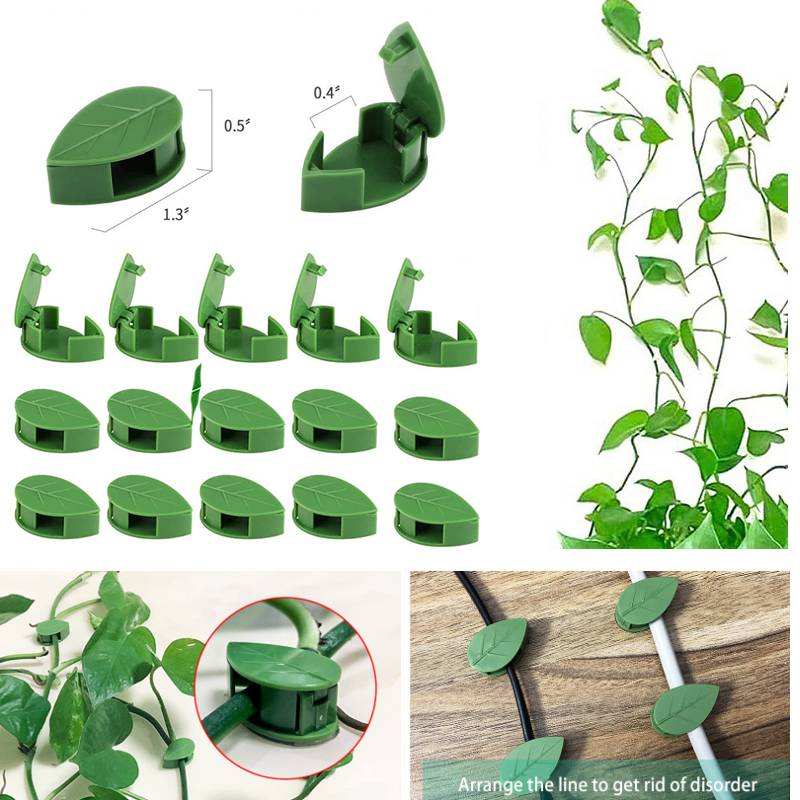 Wall Anchor Plastic - Unsichtbare Pflanzen-Kletterwandbefestigung, Rattan-Rankenhalterung, feste Schnalle, Blattklammern,