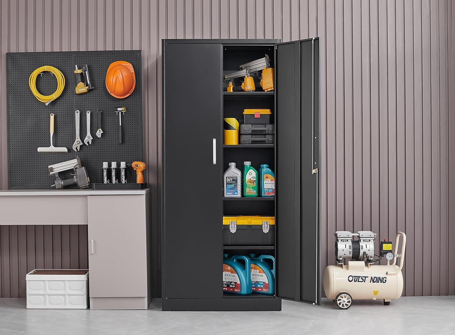 Metall-Aufbewahrungsschrank mi – Home Improvement House Bewertung und Preis